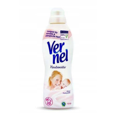 Vernel płyn 1l 33 płukania Hautsensitiv (Biały)