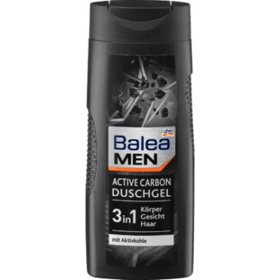 Balea Men ACTIVE CARBON 300ml żel pod prysznic 3w1