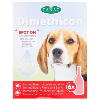 Krople DIMETHICON przeciw kleszczom dla psa 6dawek